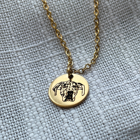 Hand-drawn Pet Portrait Necklace
