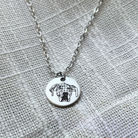 Hand-drawn Pet Portrait Necklace