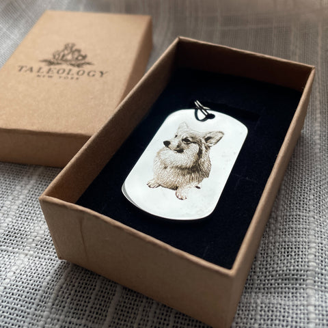 Photo Engraved Metal Keychain