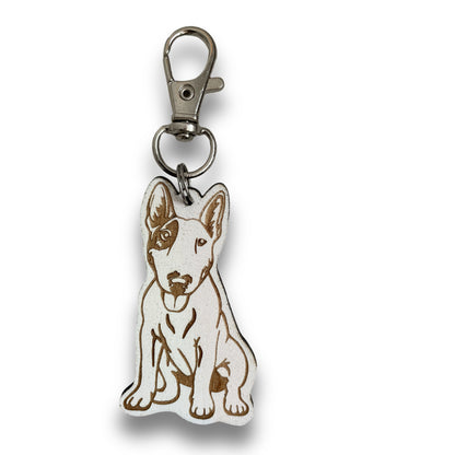 Bull Terrier (Black & White) Keychain