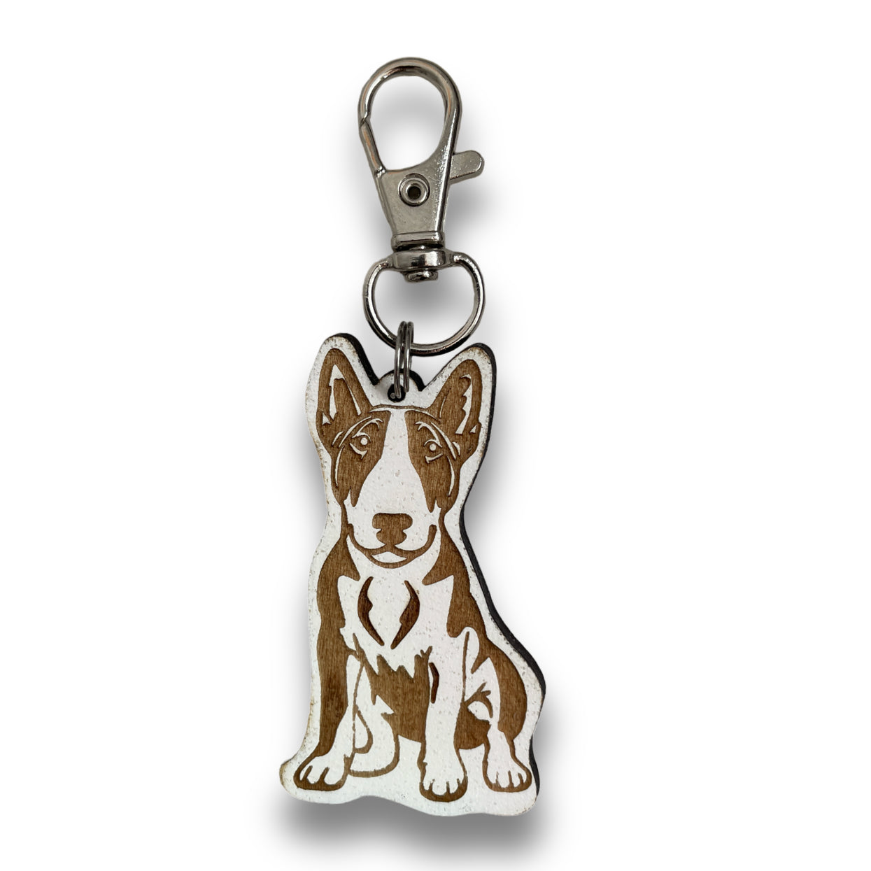 Bull Terrier (Black Brindle) Keychain