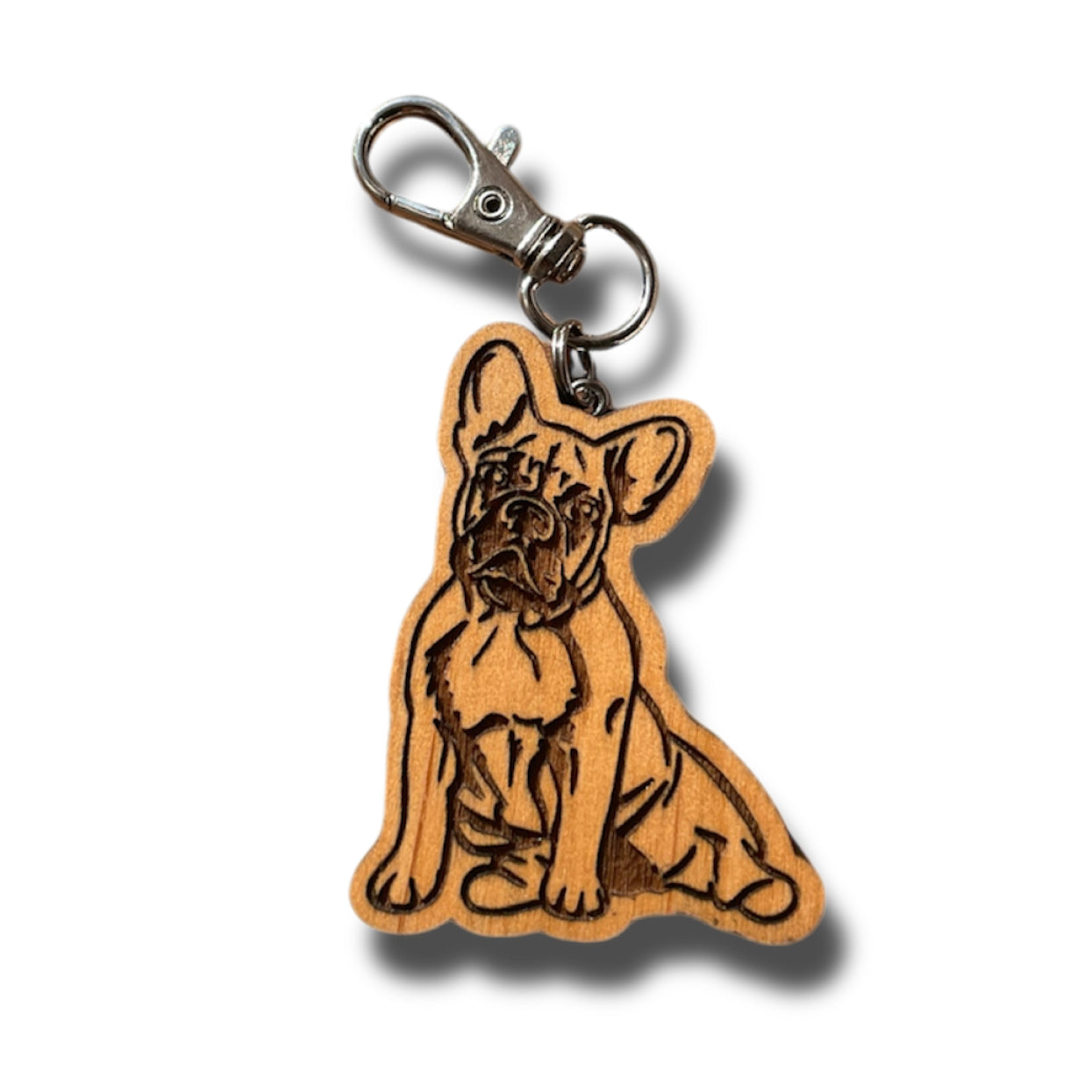 Brown French Bulldog Keychain