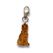 German Shepard wooden keychain