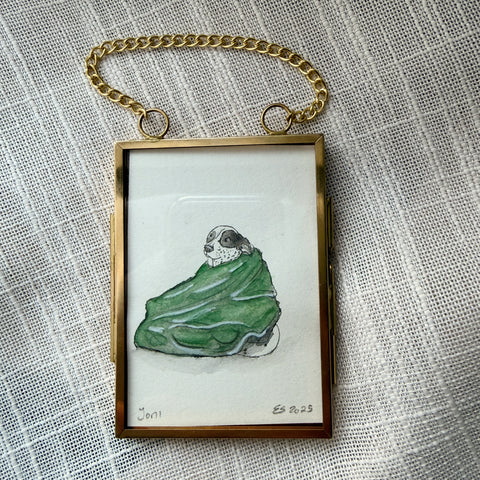 Mini Watercolor Pet Portrait (magnet frame)