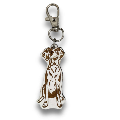 Harlequin Great Dane Keychain