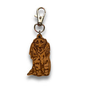 Dachshund wooden keychain