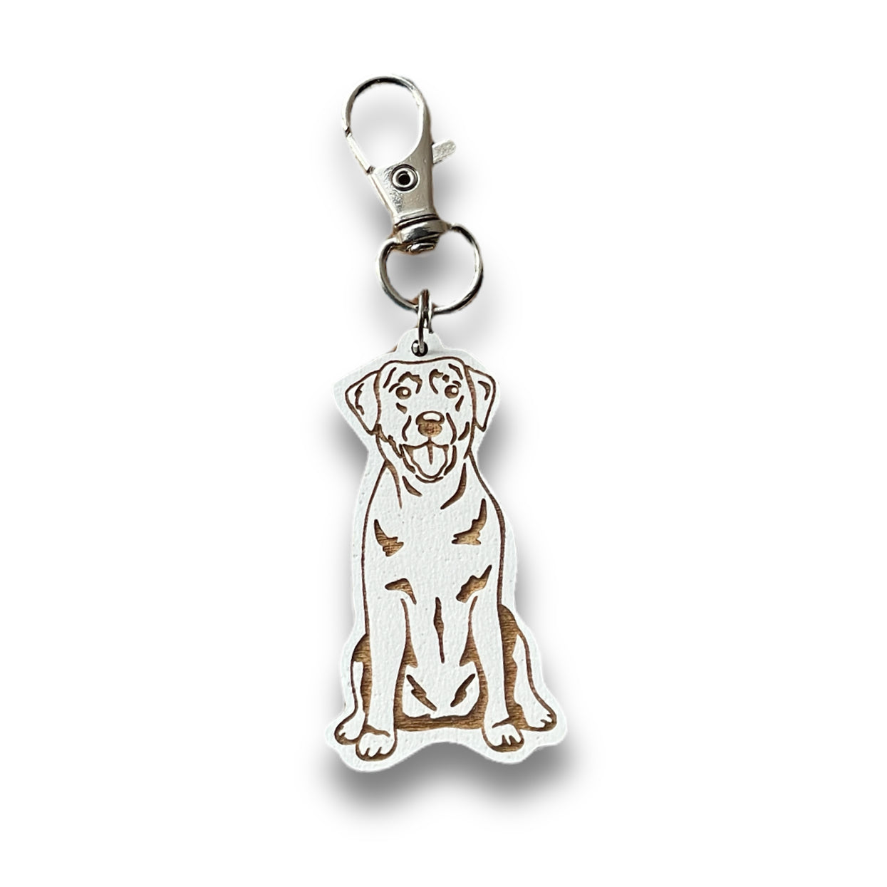 English Cream/White Labrador Retriever Keychain