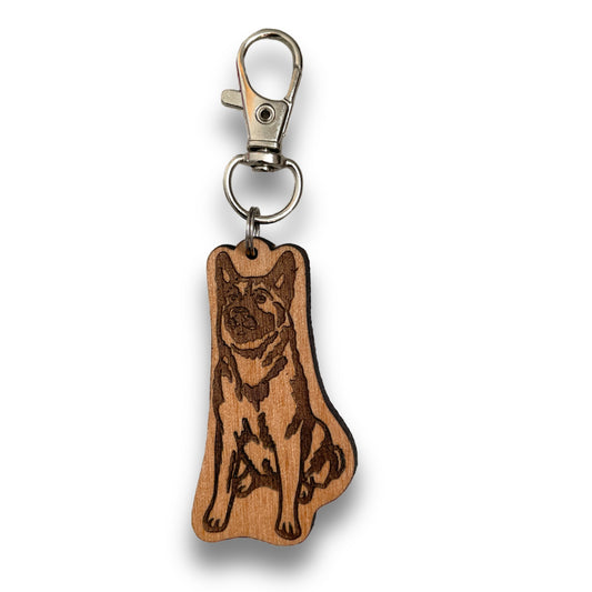 Norwegian Elkhound Keychain