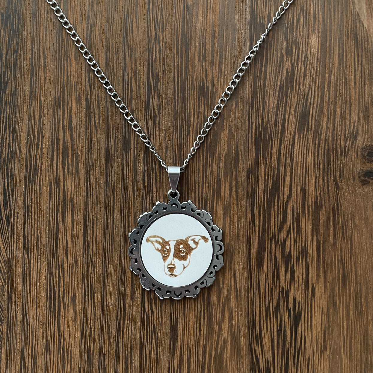 Pet Portrait Charm Necklace