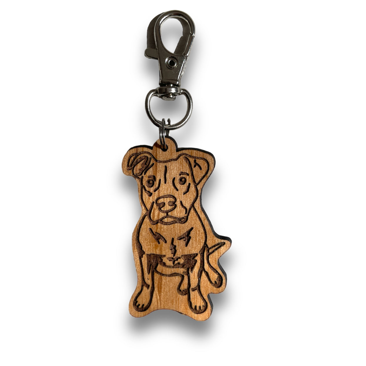 Pitbull (red nosed) Keychain