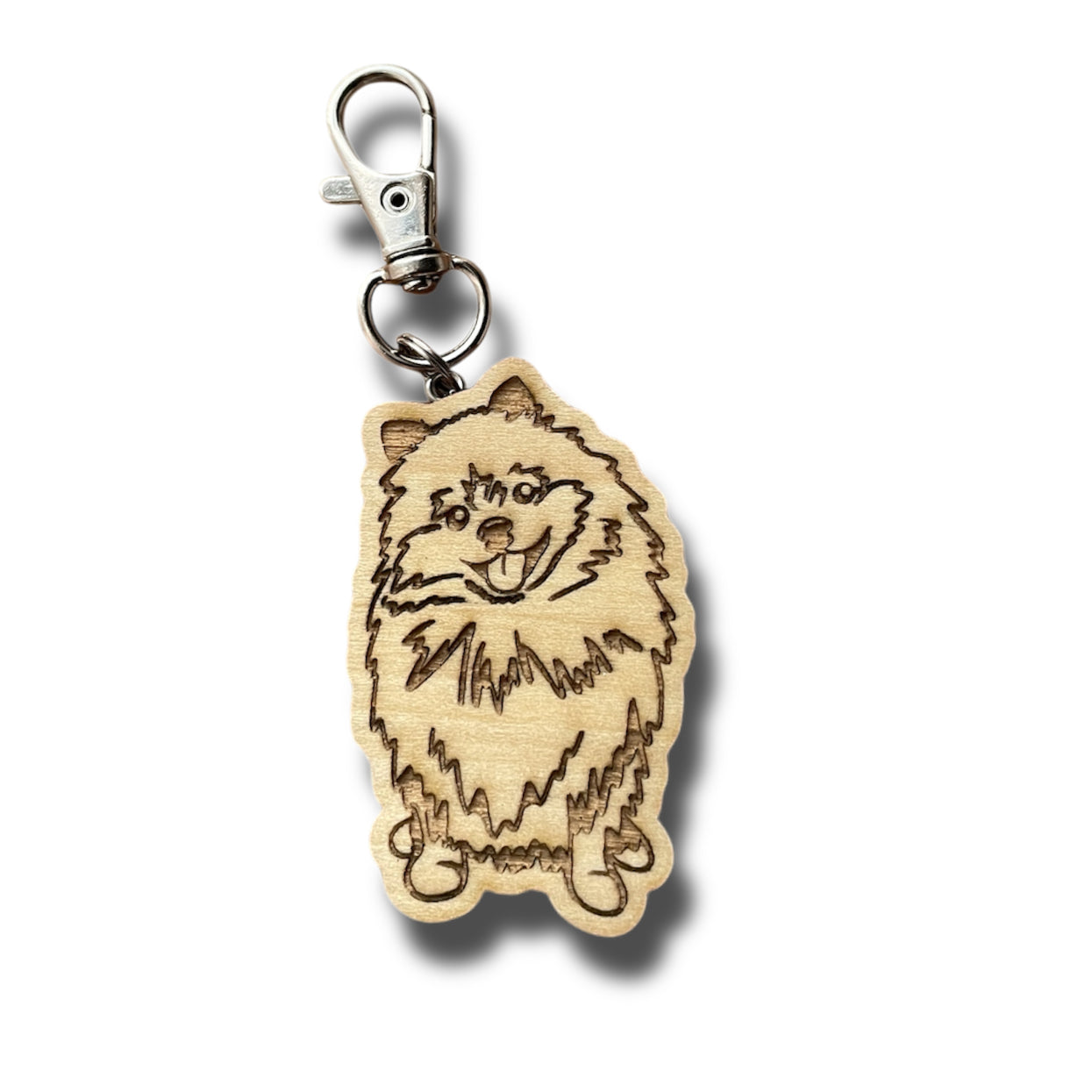 Cream Pomeranian Keychain