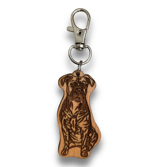 Presa Canario (natural ears) Keychain