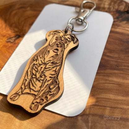 Presa Canario (natural ears) Keychain