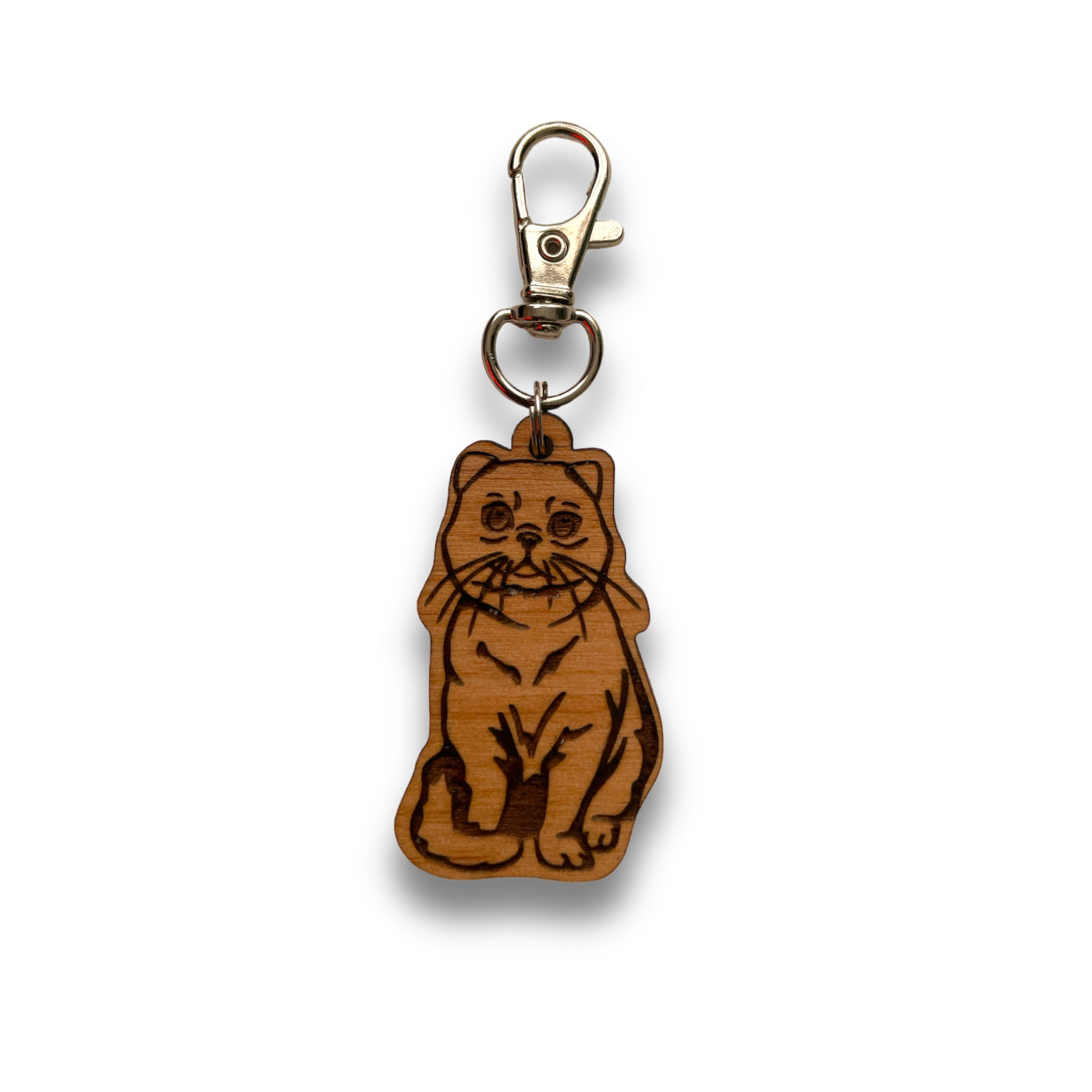 scottish fold cat keychain