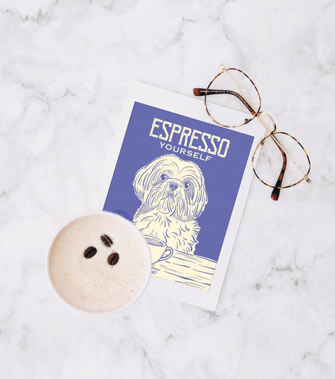 Shih Tzu Espresso Print