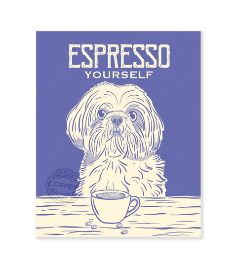 Shih Tzu Espresso Print