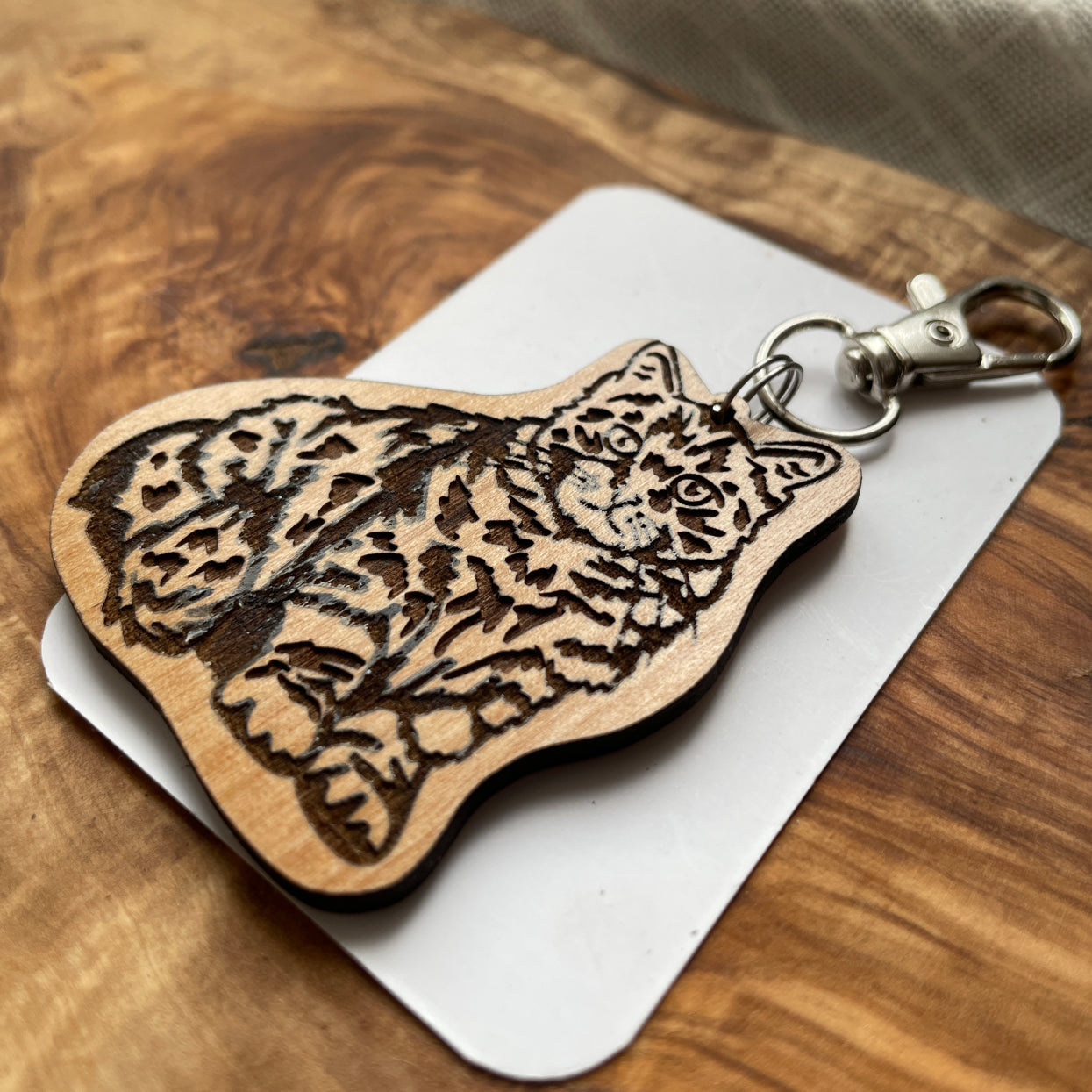 Siberian Cat Keychain