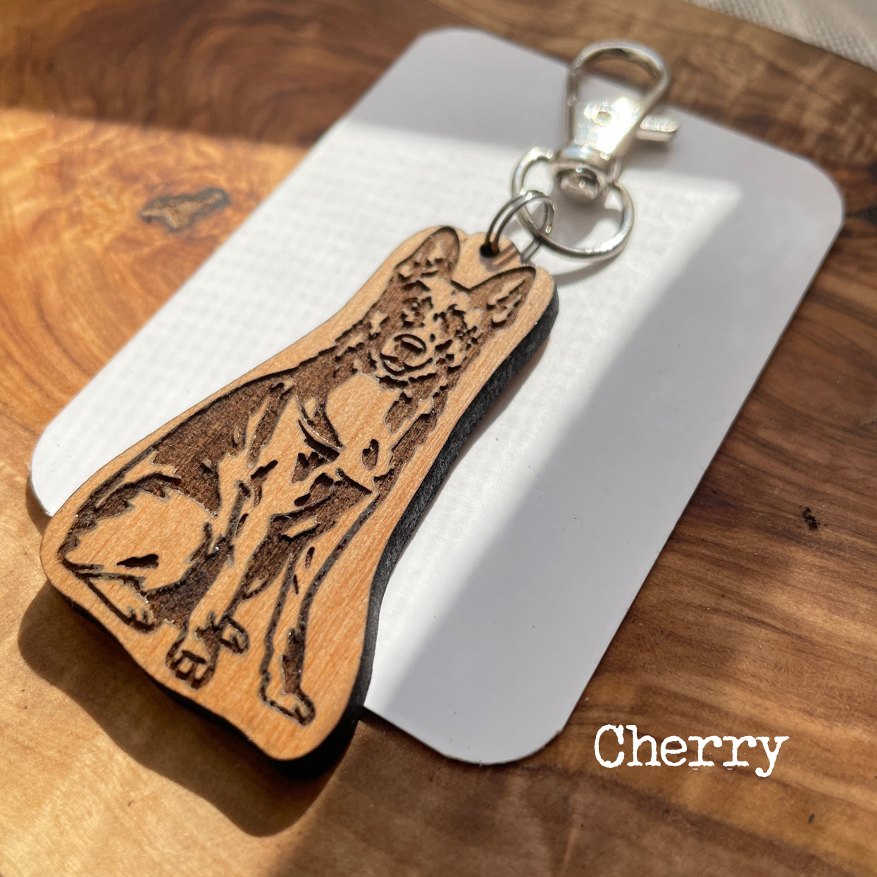 Solid-Color German Shepard Keychain