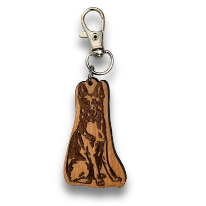 Solid-Color German Shepard Keychain