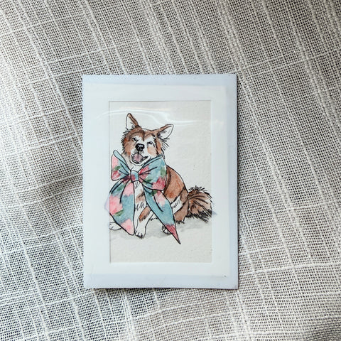 Mini Watercolor Pet Portrait (magnet frame)