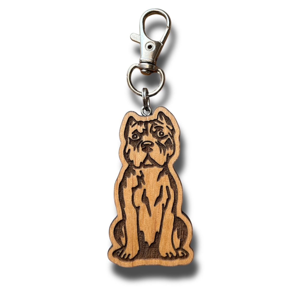 Cropped American Bulldog/Bully Keychain