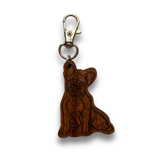 Black French Bulldog Keychain