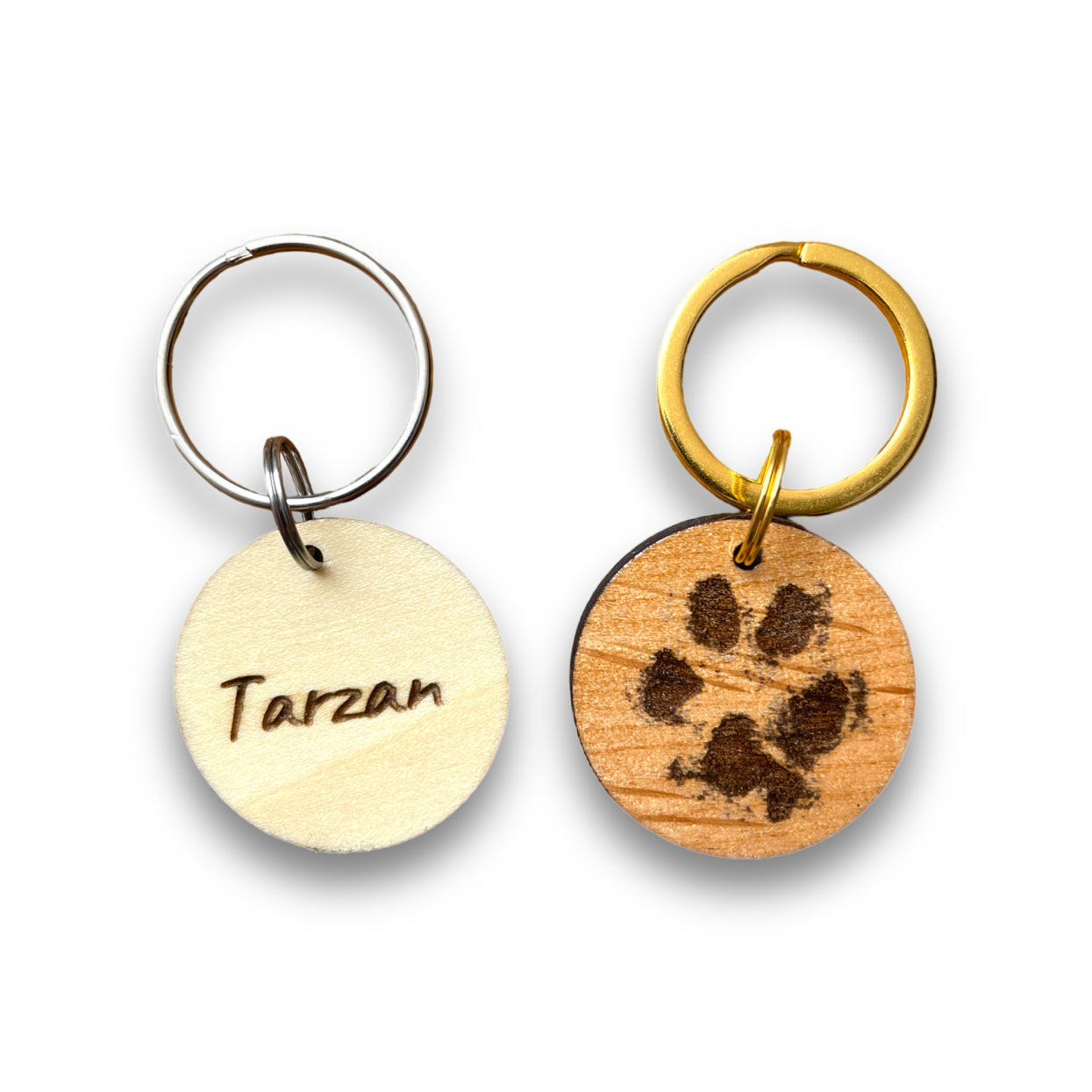 Personalized Pet Paw Print Keychain