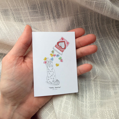 Candy Hearts - Mini Art Card