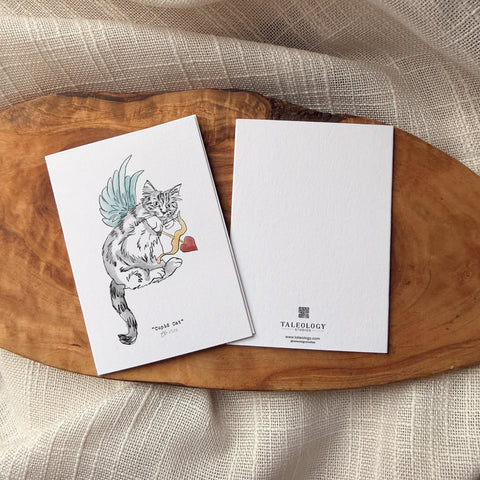 Cupid Cat - Mini Art Card