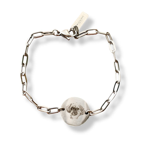 Photo Engraved Pet Portrait Bracelet