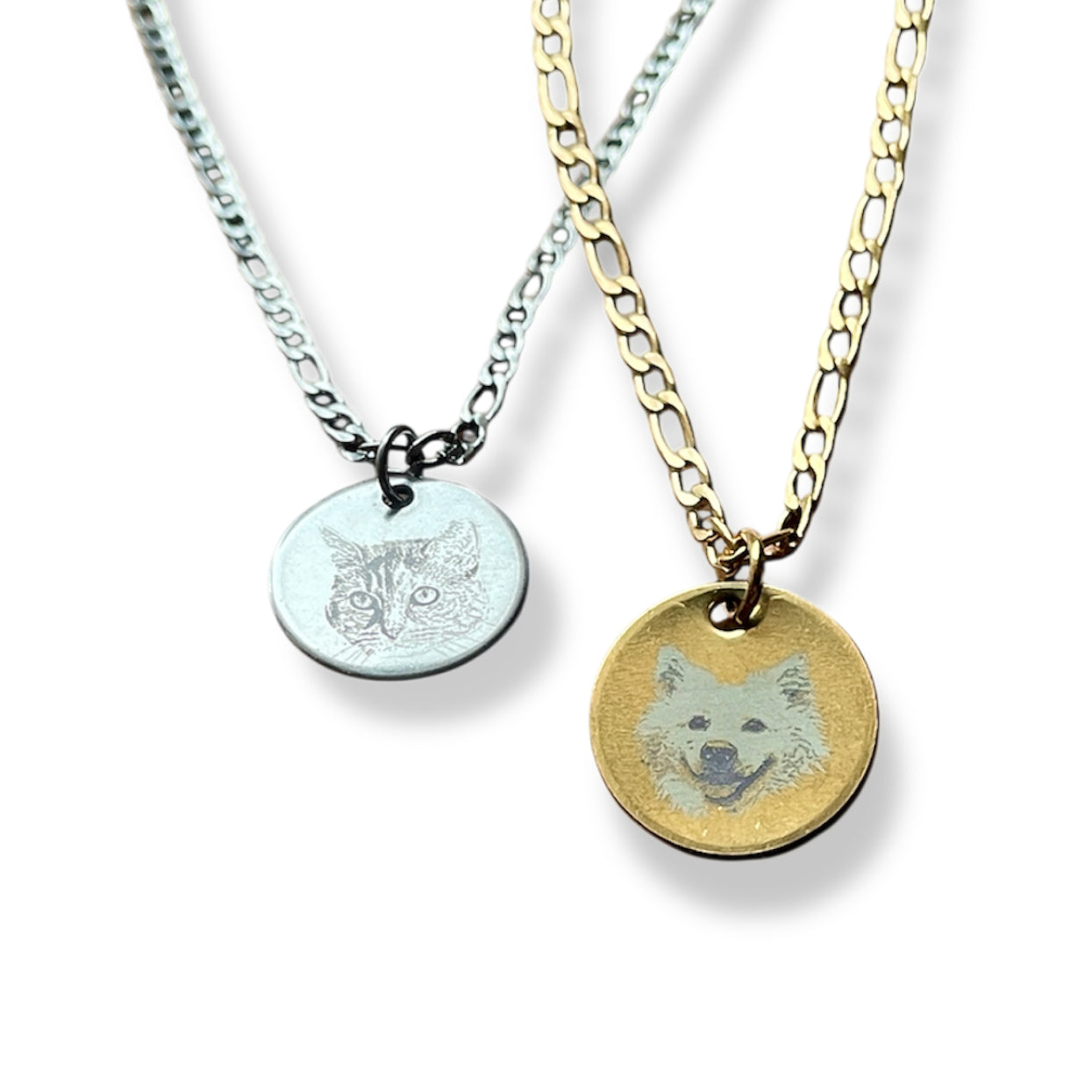 Photo Engraved Pet Portrait Necklace